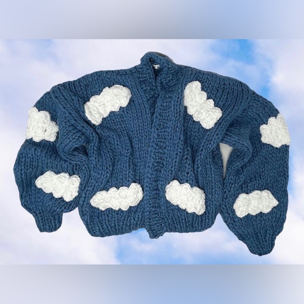 Cool Oversized Chunky Cloud knit Sweater Shrug! Med-XL LKLirika Matoshi Kawaii